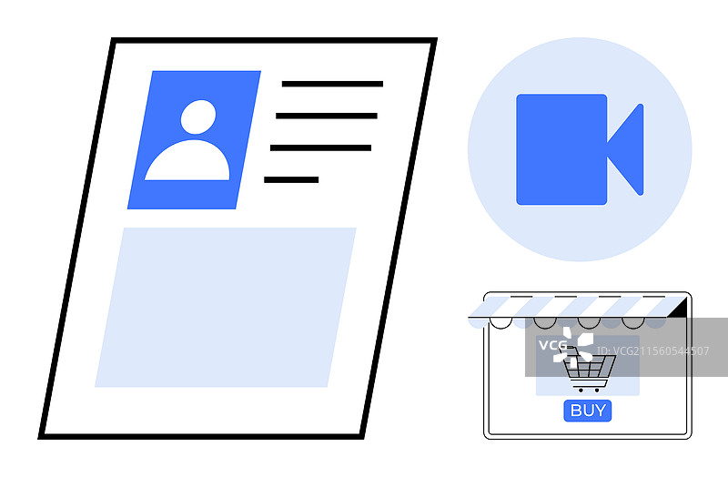 在线身份资料视频通话图标和图片素材