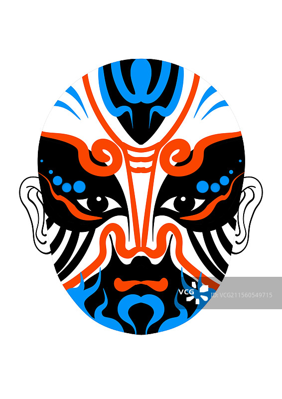 国潮文化脸谱图片素材