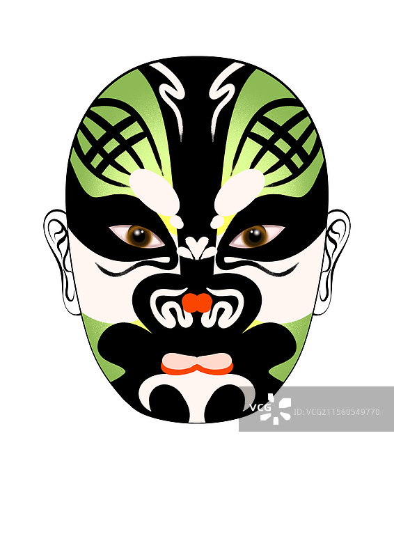 国潮文化脸谱图片素材