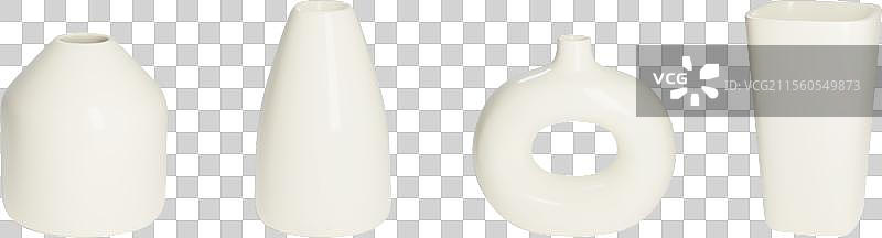 3D 陶瓷或玻璃花瓶瓶子孤立展示图片素材