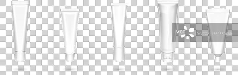 白色化妆品管道模拟霜包装图片素材