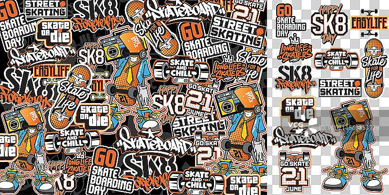 涂鸦贴纸图片素材