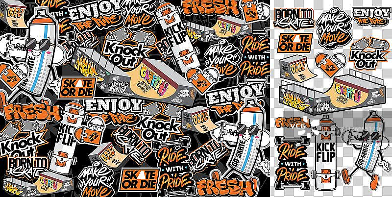 涂鸦贴纸图片素材