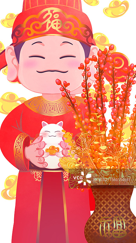 登门拜访的财神图片素材