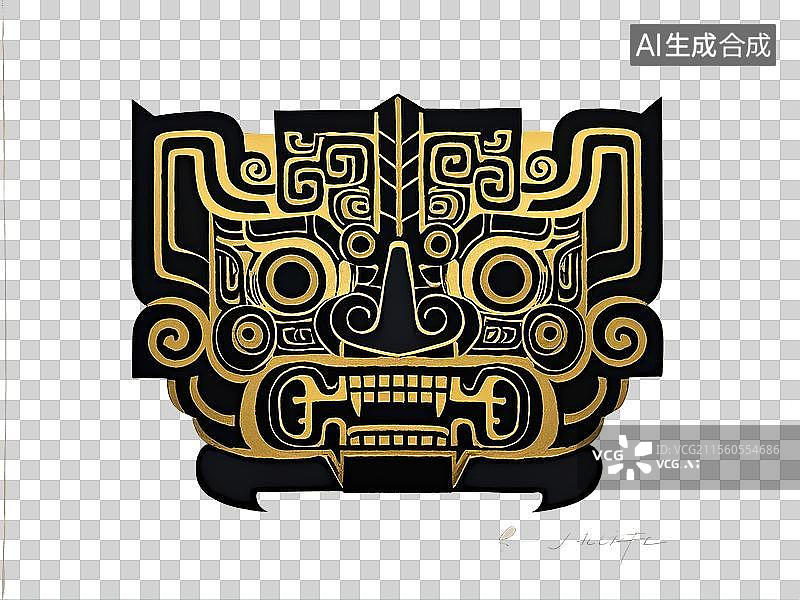 【AI数字艺术】版画山海经神话故事了的饕餮图片素材