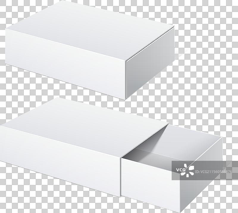 逼真的滑动盒子打开了图片素材