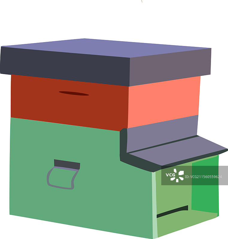 色彩斑斓的蜂巢在白色背景下格外显眼图片素材