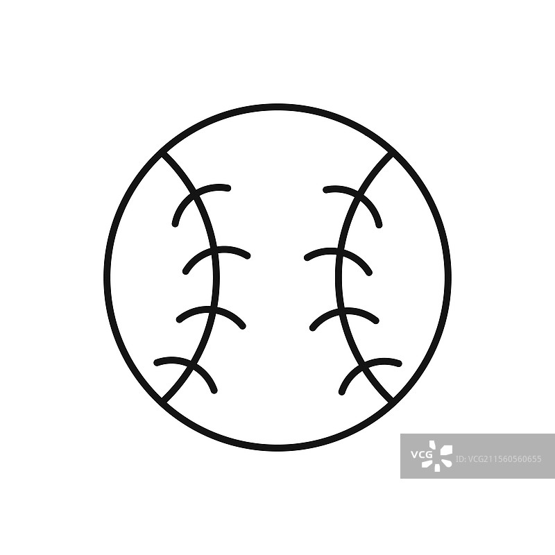 简单细线棒球图标图片素材