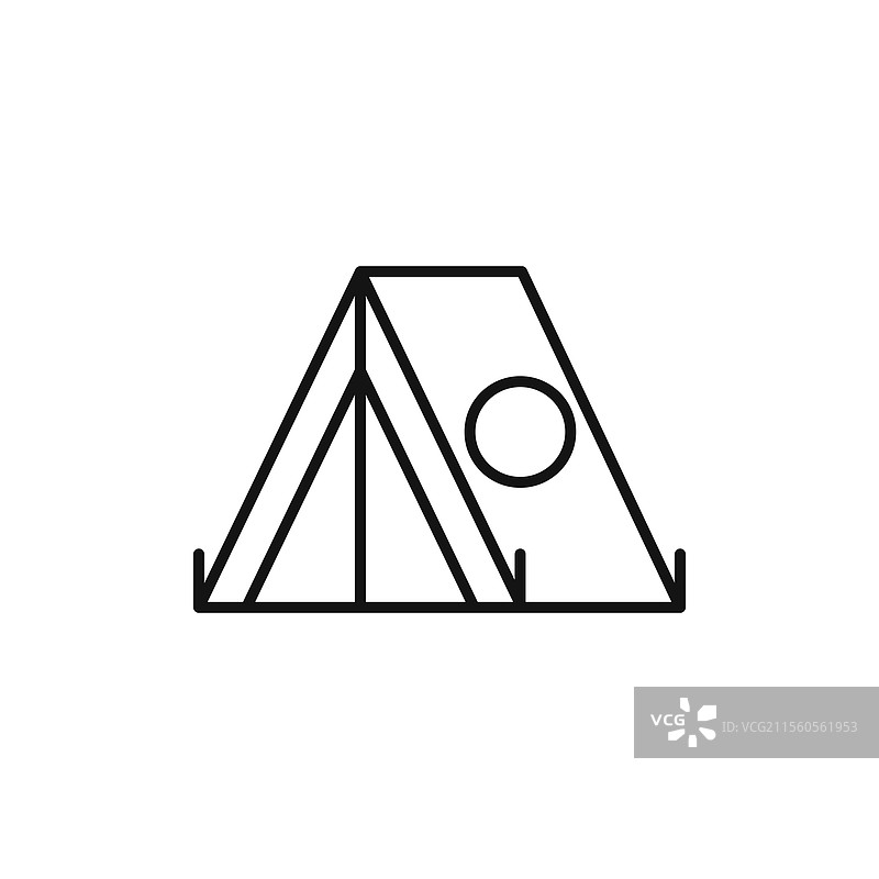 露营图标 简约细线图标图片素材