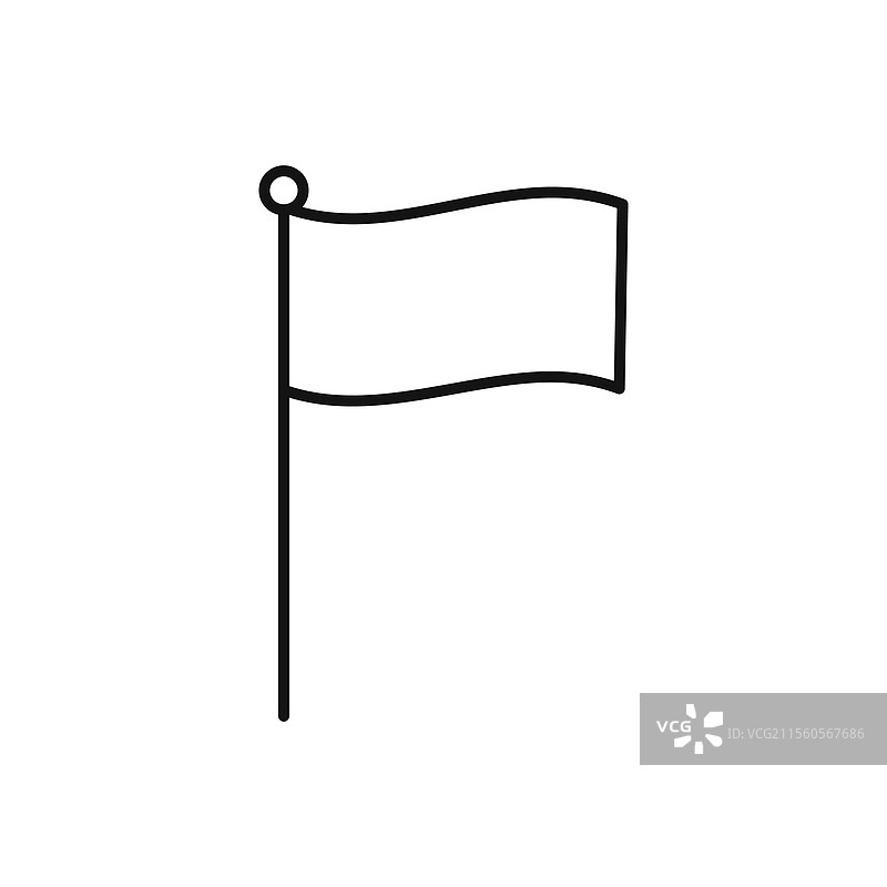 简单的细线旗帜图标图片素材