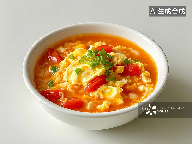 【AI数字艺术】一碗番茄炒蛋特写图片素材