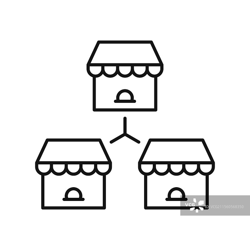 特许经营图标 简约细线图标图片素材