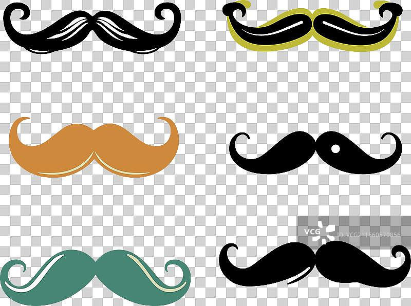六种不同的胡子风格图片素材
