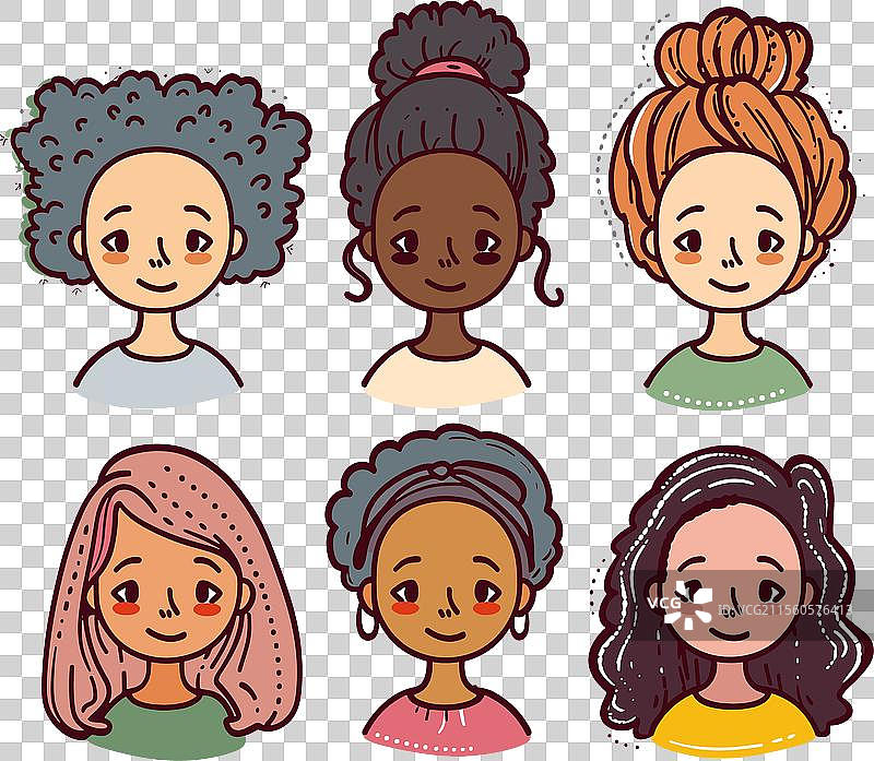 描绘多样化女性的图形图片素材