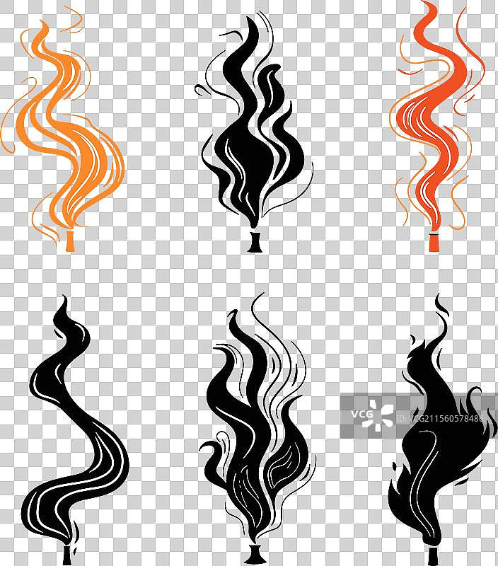 抽象烟雾系列各种旋转设计图片素材