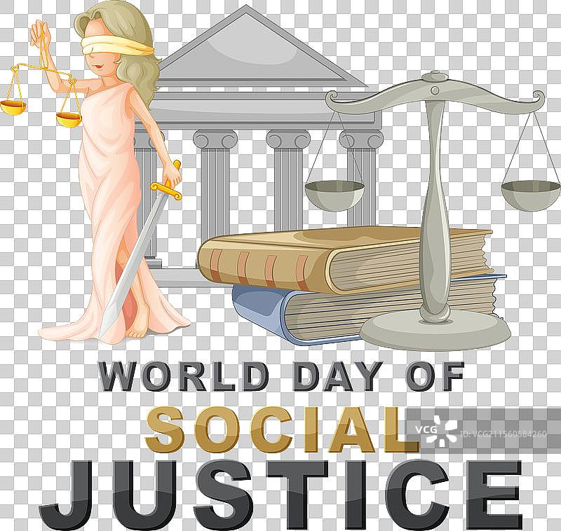 正义女神、天平、书籍和法院柱子图片素材