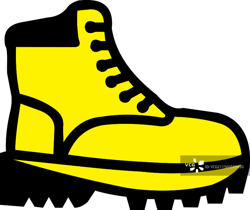 白色背景上的安全鞋图标 02图片素材