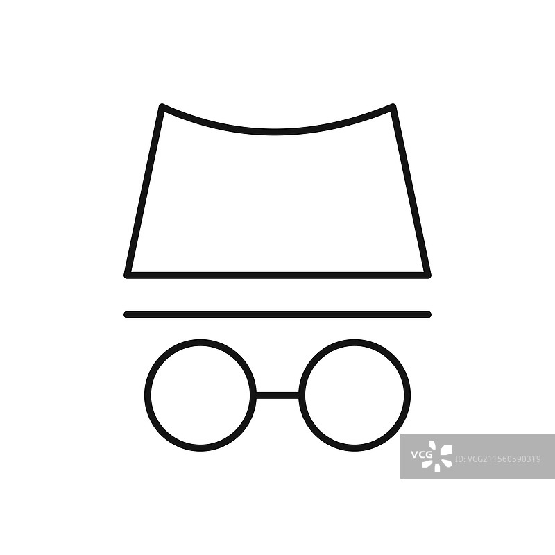 隐身图标 简约细线图标图片素材