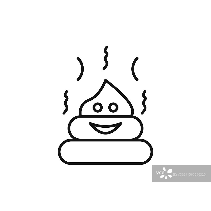 简单的薄线便便图标图片素材