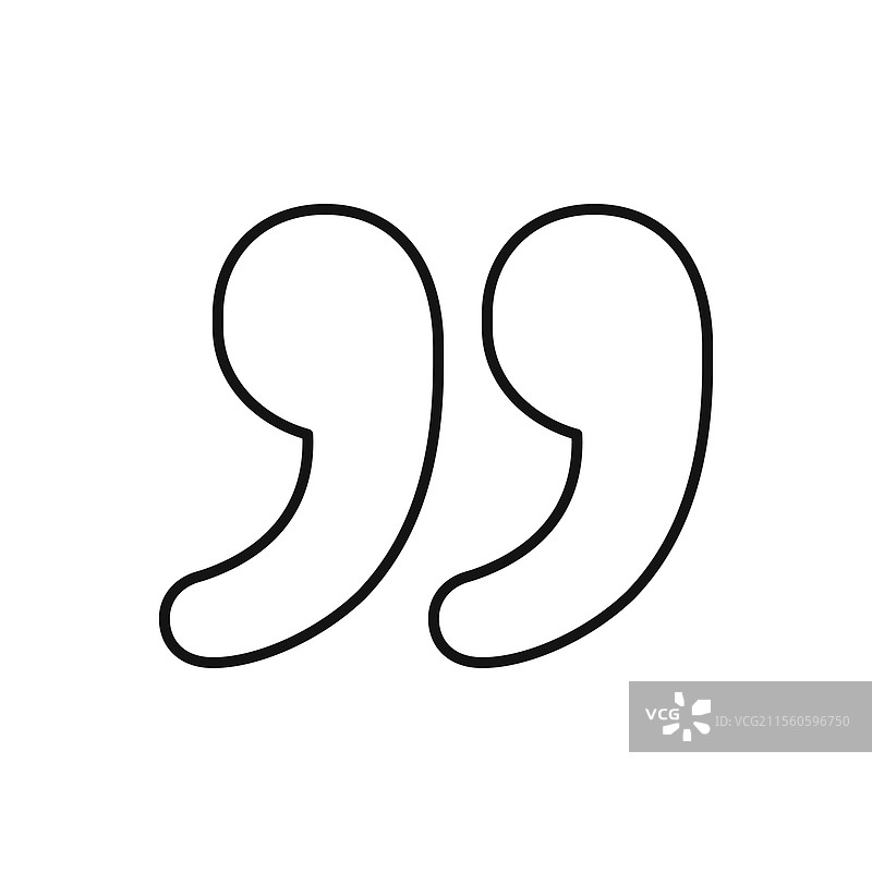 右引号图标 简约细线图标图片素材