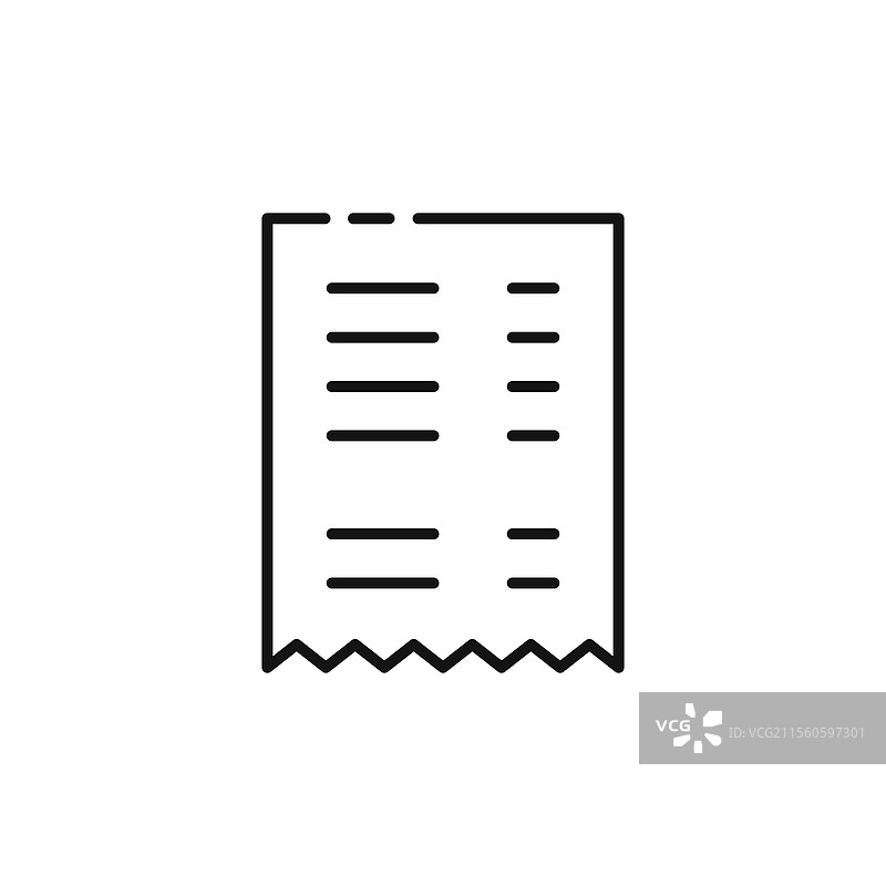 收据图标 简约细线图标图片素材