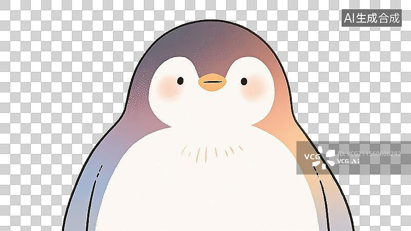 【AI数字艺术】治愈系动物形象企鹅图片素材