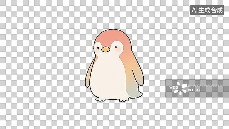 【AI数字艺术】治愈系动物形象企鹅图片素材