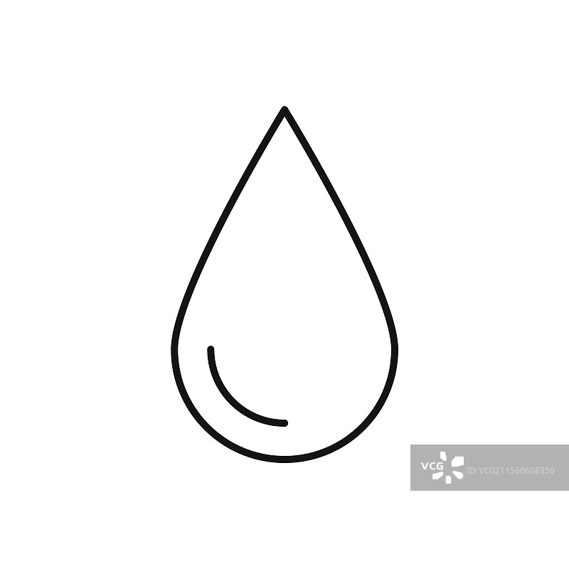 水滴图标 简约细线图标图片素材
