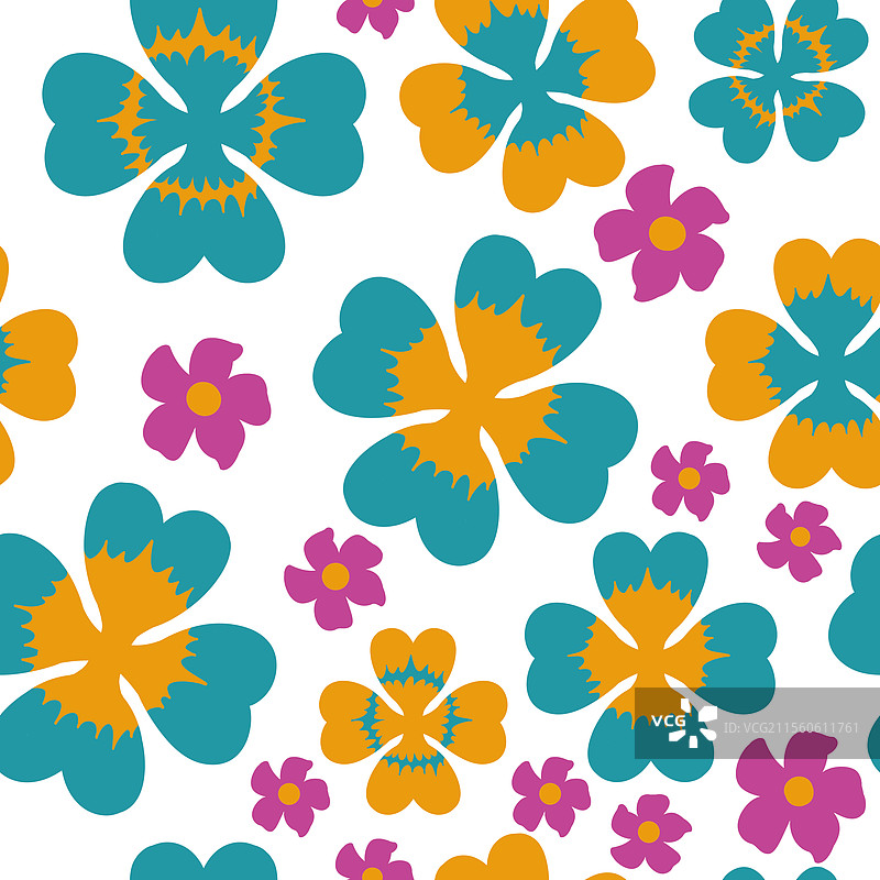 四方连续无缝图案酢浆草图片素材