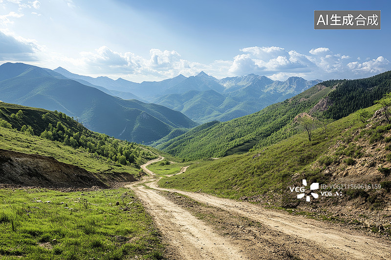 【AI数字艺术】山路图片素材