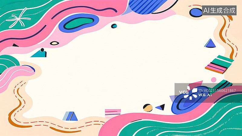 【AI数字艺术】2D卡通环绕-抽象艺术背景图片素材