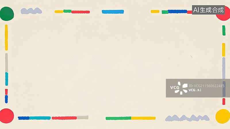 【AI数字艺术】2D卡通常规-彩色线条和圆点的抽象图案图片素材