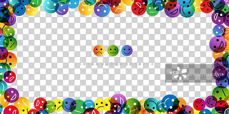 情感概念的横向框架与图片素材