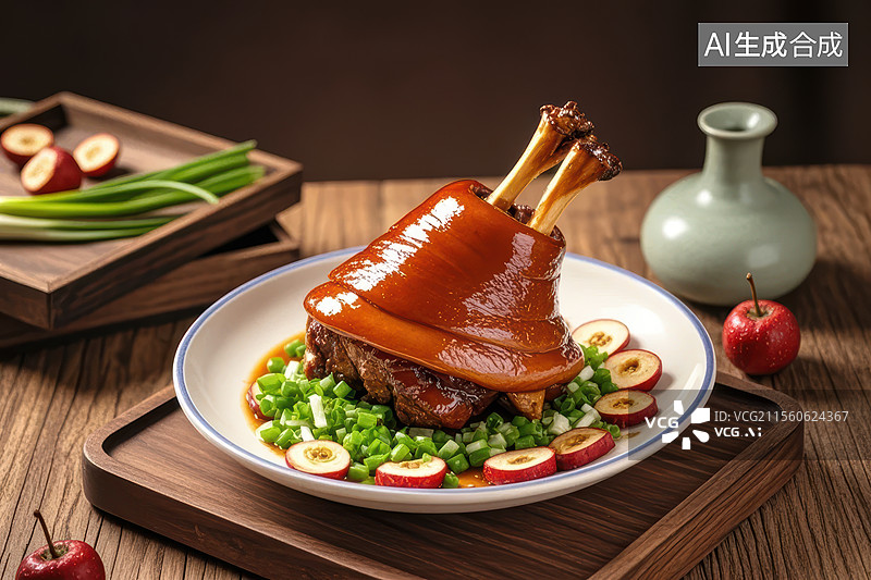 【AI数字艺术】中国传统美食 东坡肘子图片素材