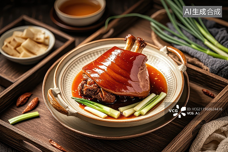 【AI数字艺术】中国传统美食 东坡肘子图片素材