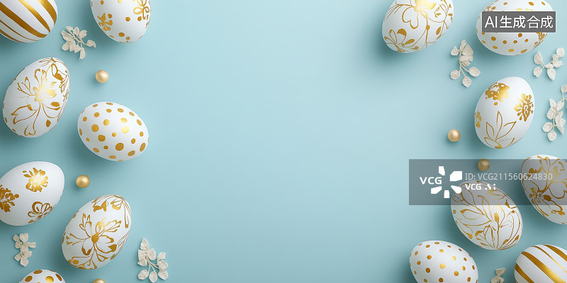 【AI数字艺术】枝条上的斑点鹌鹑蛋图片素材