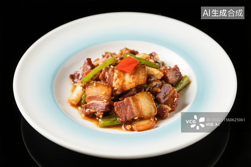 【AI数字艺术】中国美食 回锅肉图片素材