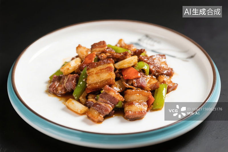 【AI数字艺术】中国美食 回锅肉图片素材