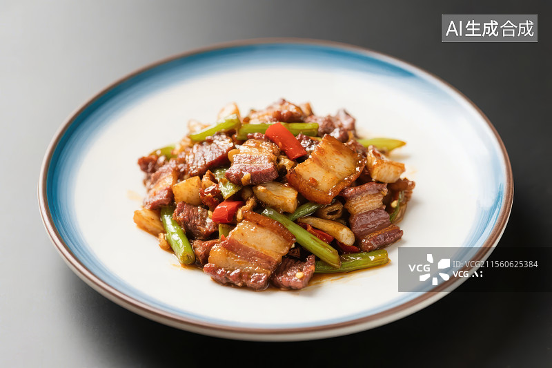 【AI数字艺术】中国美食 回锅肉图片素材