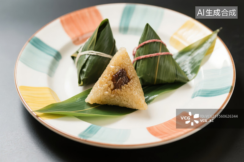 【AI数字艺术】中国传统美食 粽子图片素材
