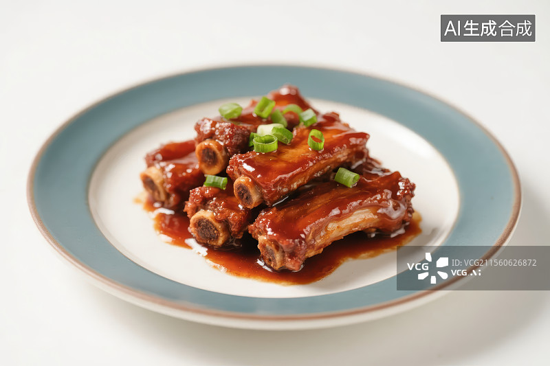【AI数字艺术】中餐美食 糖醋排骨图片素材