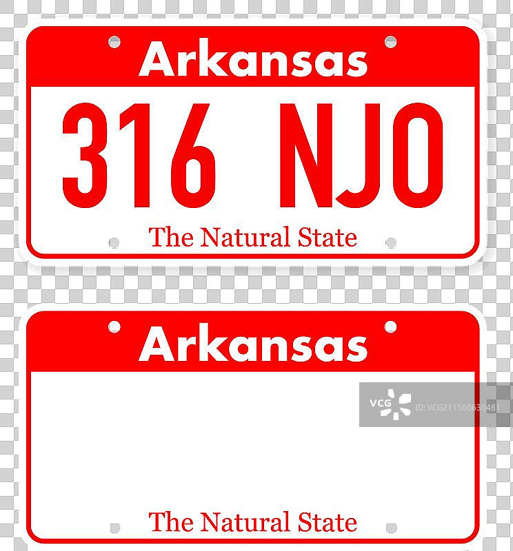 阿肯色州汽车牌照号码牌图片素材
