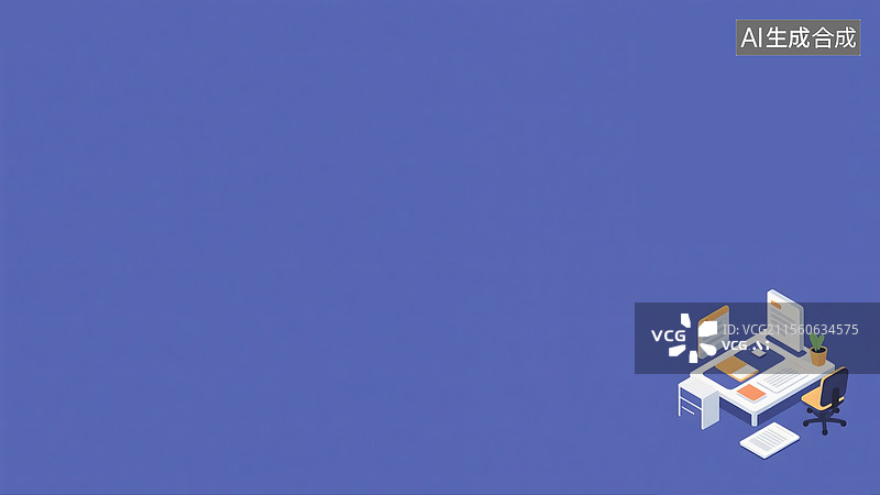 【AI数字艺术】商务办公2D卡通背景右下图片素材