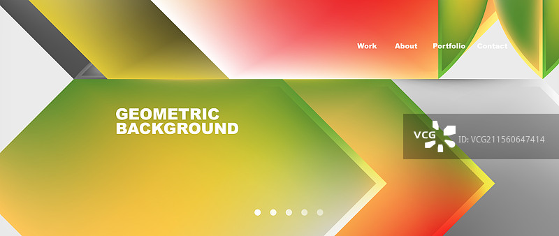 色彩丰富的渐变与抽象几何形状图片素材