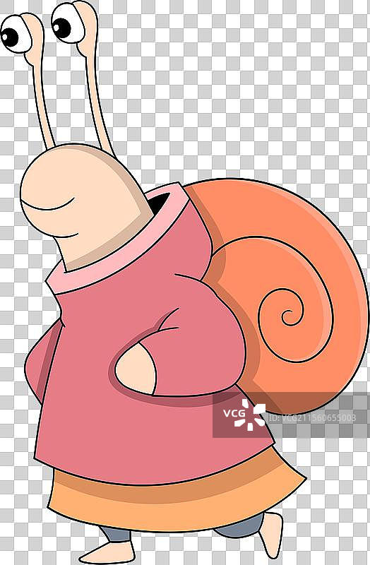 雌性蜗牛缓慢地朝着它的巢走去图片素材