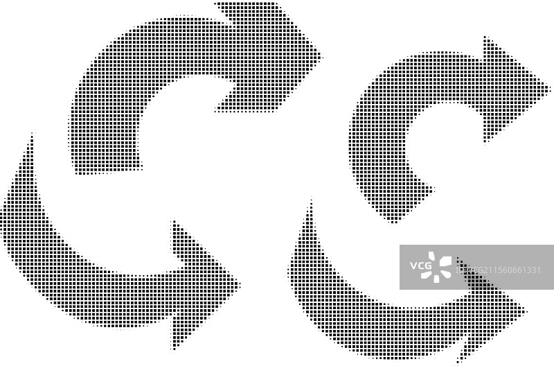 方形半色调箭头集图片素材