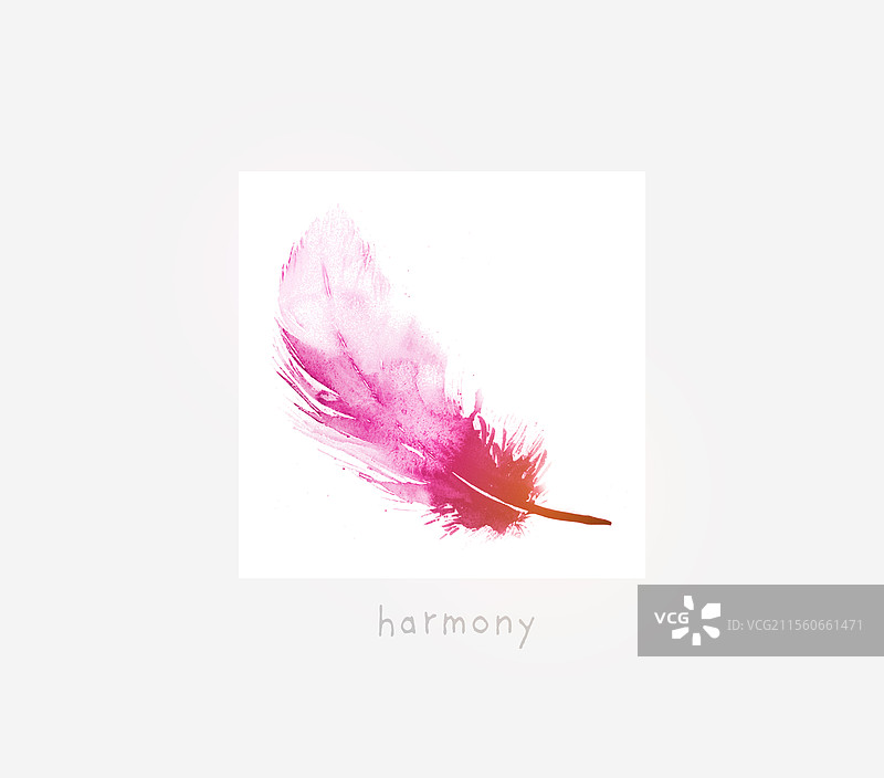 极简设计，单一粉色水墨画图片素材