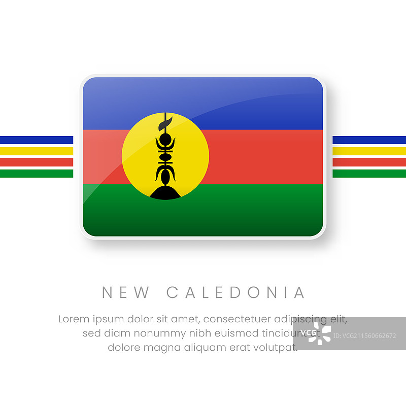 新喀里多尼亚国旗 新喀里多尼亚按钮图片素材