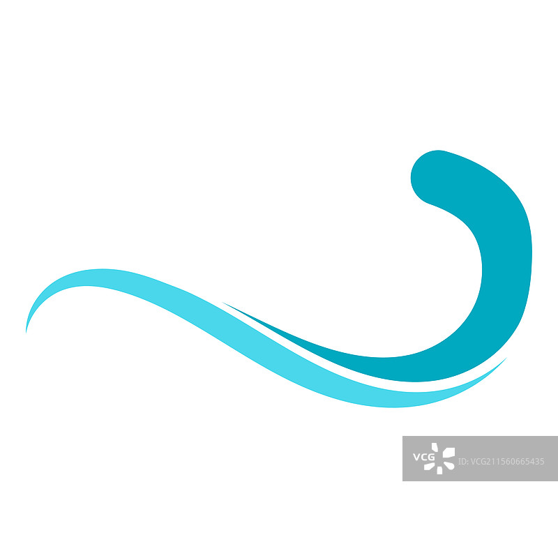 象征水波的波浪设计，海洋蓝色图片素材