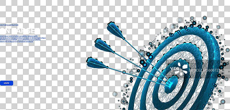 带有多边形目标的概念横幅图片素材